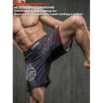 Шорты MMA LEGENDA Варяги 2 черные