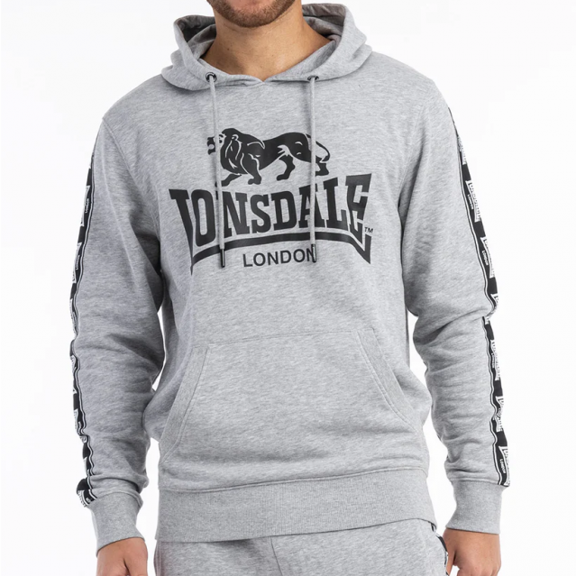Толстовка мужская с круглым вырезом LONSDALE GLESPIN Marl Grey/Black