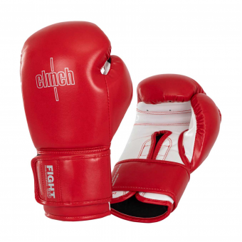 Боксерские перчатки Clinch Fight 3.0 красно-белые 10 oz