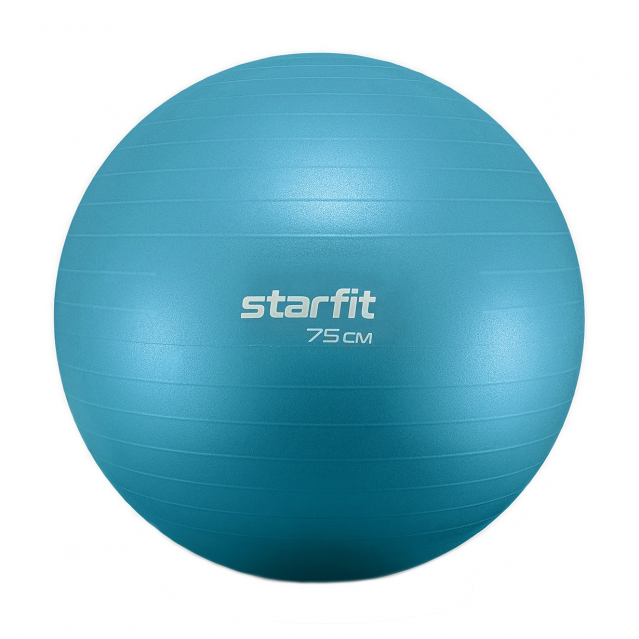 Фитбол STARFIT 75 см 1200 гр антивзрыв синий пастель