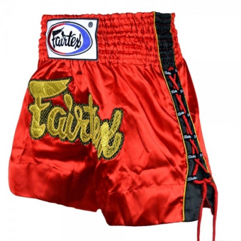 Fairtex для тайского бокса сатин красный р. M
