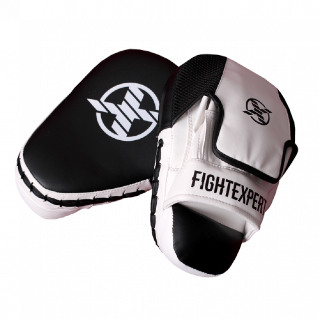 Тренерские лапы Fight EXPERT Function кожзам белый 26x20x7х4 см