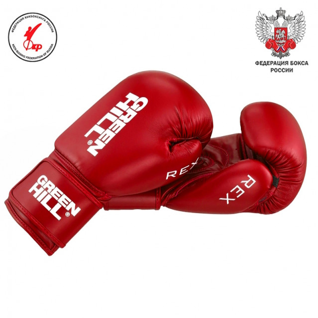 Боксерские перчатки Green Hill REX красные 10 oz