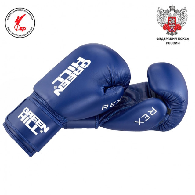 Боксерские перчатки Green Hill REX синие 10 oz