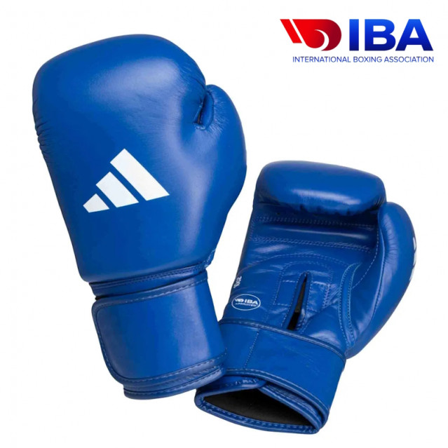 Боксерские перчатки IBA синие 12 Oz