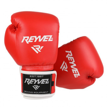 Боксерские перчатки Reyvel 10 oz винил 80 красные