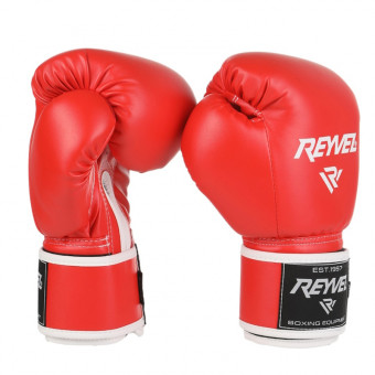 Боксерские перчатки Reyvel 10 oz винил 80 красные