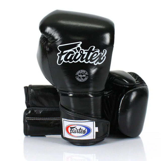 Боксерские перчатки кожаные Fairtex BGV6 Black 14 Oz