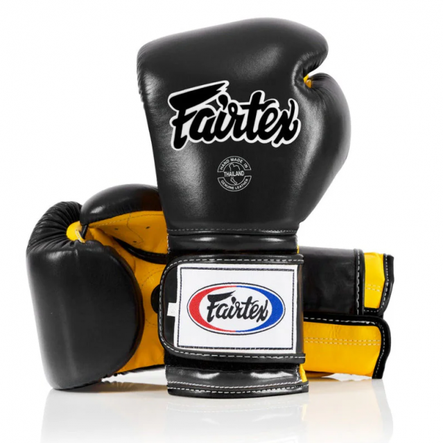 Боксерские перчатки кожаные Fairtex BGV9 Black 14 Oz