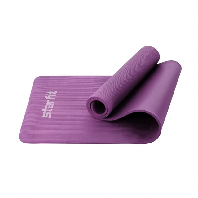 Коврик для йоги 183х61х1 см NBR Starfit фиолетовый пастель
