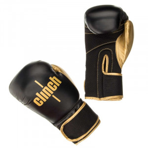 Боксерские перчатки Clinch Aero 12 oz черно/золотые