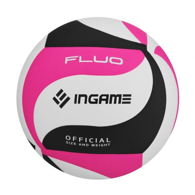 Мяч волейбольный INGAME FLUO черно-бело-розовый